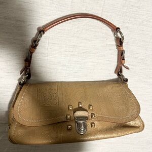 Prada Gold Studded Shoulder Bag